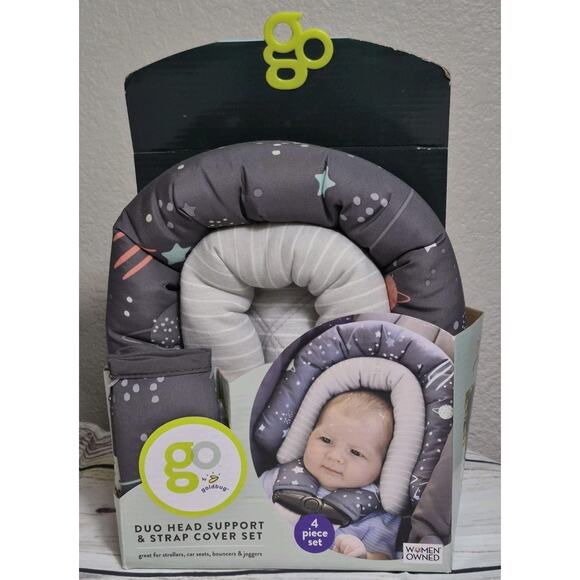 Go by Goldbug Duo Head and Strap Cover Set 4 Piece Support Planets and Stars - Picture 1 of 7